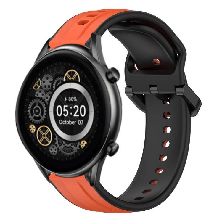 22mm Convex Loop Two-Color Silicone Watch Band, For Xiaomi Haylou RT2 LS10, For  Xiaomi Haylou RS4 LS12