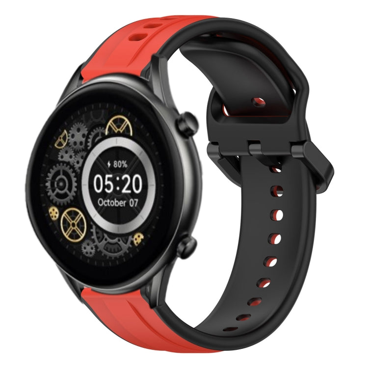 22mm Convex Loop Two-Color Silicone Watch Band, For Xiaomi Haylou RT2 LS10, For  Xiaomi Haylou RS4 LS12