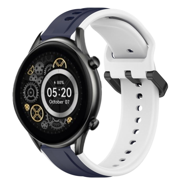 22mm Convex Loop Two-Color Silicone Watch Band, For Xiaomi Haylou RT2 LS10, For  Xiaomi Haylou RS4 LS12