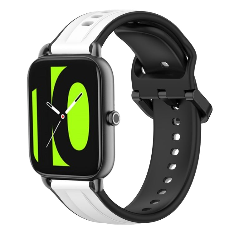 22mm Convex Loop Two-Color Silicone Watch Band, For Xiaomi Haylou RT2 LS10, For  Xiaomi Haylou RS4 LS12