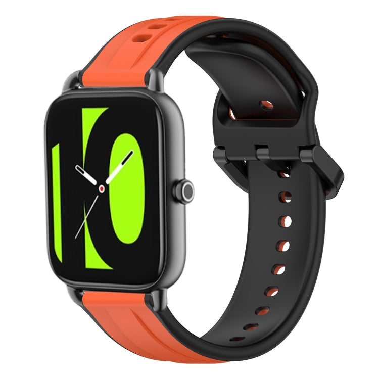 22mm Convex Loop Two-Color Silicone Watch Band, For Xiaomi Haylou RT2 LS10, For  Xiaomi Haylou RS4 LS12