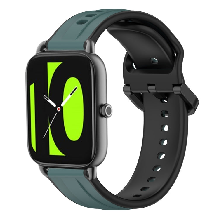 22mm Convex Loop Two-Color Silicone Watch Band, For Xiaomi Haylou RT2 LS10, For  Xiaomi Haylou RS4 LS12