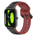 22mm Convex Loop Two-Color Silicone Watch Band, For Xiaomi Haylou RT2 LS10, For  Xiaomi Haylou RS4 LS12