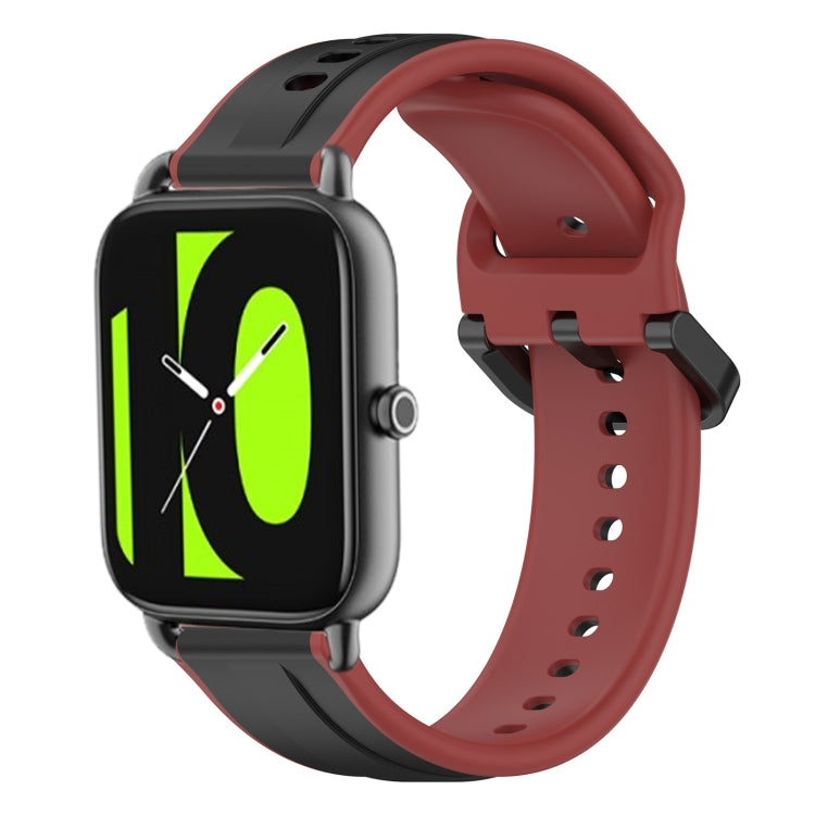 22mm Convex Loop Two-Color Silicone Watch Band, For Xiaomi Haylou RT2 LS10, For  Xiaomi Haylou RS4 LS12