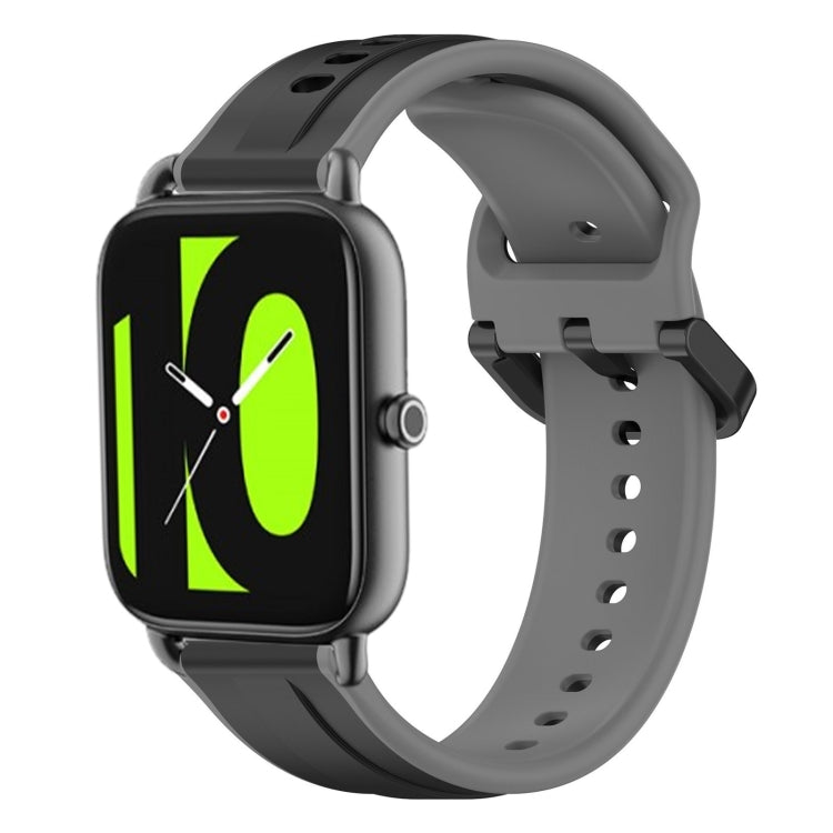 22mm Convex Loop Two-Color Silicone Watch Band, For Xiaomi Haylou RT2 LS10, For  Xiaomi Haylou RS4 LS12