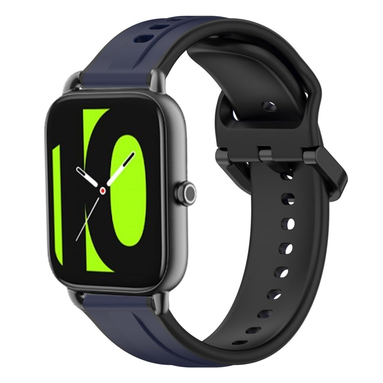 22mm Convex Loop Two-Color Silicone Watch Band, For Xiaomi Haylou RT2 LS10, For  Xiaomi Haylou RS4 LS12