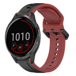 22mm Convex Loop Two-Color Silicone Watch Band, For Garmin Vivoactive4