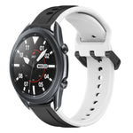 สายรัดนาฬิกาซิลิโคนสองสีแบบขอบนูน 22mm สำหรับ Samsung Galaxy Watch3 45mm, สำหรับ Samsung Galaxy Watch 46mm, สำหรับ Samsung Gear S3 Classic, สำหรับ Samsung Gear S3 Frontier