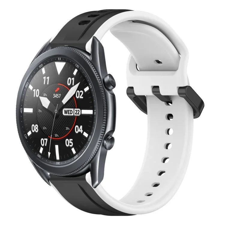 สายรัดนาฬิกาซิลิโคนสองสีแบบขอบนูน 22mm สำหรับ Samsung Galaxy Watch3 45mm, สำหรับ Samsung Galaxy Watch 46mm, สำหรับ Samsung Gear S3 Classic, สำหรับ Samsung Gear S3 Frontier