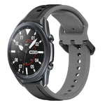 สายรัดนาฬิกาซิลิโคนสองสีแบบขอบนูน 22mm สำหรับ Samsung Galaxy Watch3 45mm, สำหรับ Samsung Galaxy Watch 46mm, สำหรับ Samsung Gear S3 Classic, สำหรับ Samsung Gear S3 Frontier
