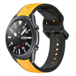 สายรัดนาฬิกาซิลิโคนสองสีแบบขอบนูน 22mm สำหรับ Samsung Galaxy Watch3 45mm, สำหรับ Samsung Galaxy Watch 46mm, สำหรับ Samsung Gear S3 Classic, สำหรับ Samsung Gear S3 Frontier