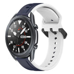 สายรัดนาฬิกาซิลิโคนสองสีแบบขอบนูน 22mm สำหรับ Samsung Galaxy Watch3 45mm, สำหรับ Samsung Galaxy Watch 46mm, สำหรับ Samsung Gear S3 Classic, สำหรับ Samsung Gear S3 Frontier