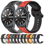 สายรัดนาฬิกาซิลิโคนสองสีแบบขอบนูน 22mm สำหรับ Samsung Galaxy Watch3 45mm, สำหรับ Samsung Galaxy Watch 46mm, สำหรับ Samsung Gear S3 Classic, สำหรับ Samsung Gear S3 Frontier