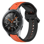 สายรัดนาฬิกาซิลิโคนสองสีแบบขอบนูน 22mm สำหรับ Samsung Galaxy Watch3 45mm, สำหรับ Samsung Galaxy Watch 46mm, สำหรับ Samsung Gear S3 Classic, สำหรับ Samsung Gear S3 Frontier