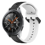 สายรัดนาฬิกาซิลิโคนสองสีแบบขอบนูน 22mm สำหรับ Samsung Galaxy Watch3 45mm, สำหรับ Samsung Galaxy Watch 46mm, สำหรับ Samsung Gear S3 Classic, สำหรับ Samsung Gear S3 Frontier