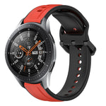 สายรัดนาฬิกาซิลิโคนสองสีแบบขอบนูน 22mm สำหรับ Samsung Galaxy Watch3 45mm, สำหรับ Samsung Galaxy Watch 46mm, สำหรับ Samsung Gear S3 Classic, สำหรับ Samsung Gear S3 Frontier