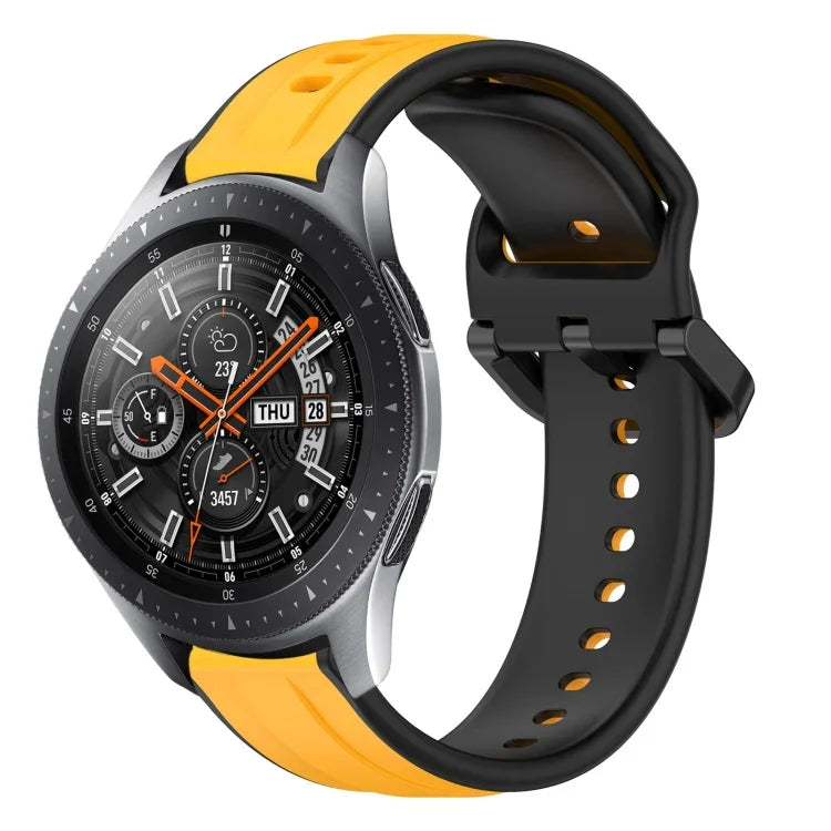 สายรัดนาฬิกาซิลิโคนสองสีแบบขอบนูน 22mm สำหรับ Samsung Galaxy Watch3 45mm, สำหรับ Samsung Galaxy Watch 46mm, สำหรับ Samsung Gear S3 Classic, สำหรับ Samsung Gear S3 Frontier