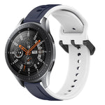 สายรัดนาฬิกาซิลิโคนสองสีแบบขอบนูน 22mm สำหรับ Samsung Galaxy Watch3 45mm, สำหรับ Samsung Galaxy Watch 46mm, สำหรับ Samsung Gear S3 Classic, สำหรับ Samsung Gear S3 Frontier