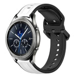 สายรัดนาฬิกาซิลิโคนสองสีแบบขอบนูน 22mm สำหรับ Samsung Galaxy Watch3 45mm, สำหรับ Samsung Galaxy Watch 46mm, สำหรับ Samsung Gear S3 Classic, สำหรับ Samsung Gear S3 Frontier