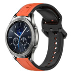 สายรัดนาฬิกาซิลิโคนสองสีแบบขอบนูน 22mm สำหรับ Samsung Galaxy Watch3 45mm, สำหรับ Samsung Galaxy Watch 46mm, สำหรับ Samsung Gear S3 Classic, สำหรับ Samsung Gear S3 Frontier
