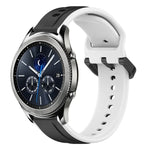สายรัดนาฬิกาซิลิโคนสองสีแบบขอบนูน 22mm สำหรับ Samsung Galaxy Watch3 45mm, สำหรับ Samsung Galaxy Watch 46mm, สำหรับ Samsung Gear S3 Classic, สำหรับ Samsung Gear S3 Frontier