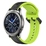 สายรัดนาฬิกาซิลิโคนสองสีแบบขอบนูน 22mm สำหรับ Samsung Galaxy Watch3 45mm, สำหรับ Samsung Galaxy Watch 46mm, สำหรับ Samsung Gear S3 Classic, สำหรับ Samsung Gear S3 Frontier