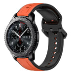 สายรัดนาฬิกาซิลิโคนสองสีแบบขอบนูน 22mm สำหรับ Samsung Galaxy Watch3 45mm, สำหรับ Samsung Galaxy Watch 46mm, สำหรับ Samsung Gear S3 Classic, สำหรับ Samsung Gear S3 Frontier