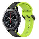สายรัดนาฬิกาซิลิโคนสองสีแบบขอบนูน 22mm สำหรับ Samsung Galaxy Watch3 45mm, สำหรับ Samsung Galaxy Watch 46mm, สำหรับ Samsung Gear S3 Classic, สำหรับ Samsung Gear S3 Frontier