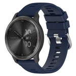 20mm Cross Textured Solid Color Silicone Watch Band, For Garmin Forerunner Sq2 Music