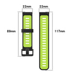 22mm Vertical Two-Color Silicone Watch Band, For Garmin Vivoactive4