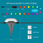 โคมไฟสวนกลางแจ้งควบคุมด้วยแอป WIFI อัจฉริยะ CP01 ซิงค์เพลง ไฟพื้นกลางแจ้ง ปลั๊ก US ปลั๊ก EU