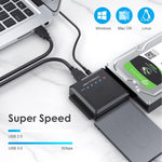 อะแดปเตอร์แปลง USB3.0 เป็น SATA หรือ IDE สำหรับฮาร์ดไดรฟ์ พร้อมฟังก์ชันโคลน