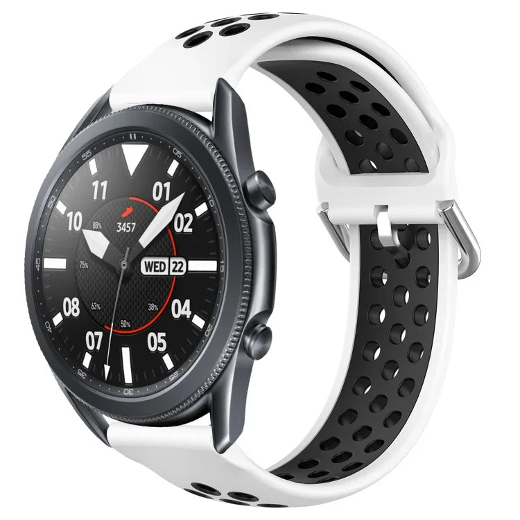 สายรัดนาฬิกาซิลิโคนแบบเจาะรูระบายอากาศ 22mm สำหรับ Samsung Galaxy Watch3 45mm, สำหรับ Samsung Gear S3 Classic, สำหรับ Samsung Gear S3 Frontier