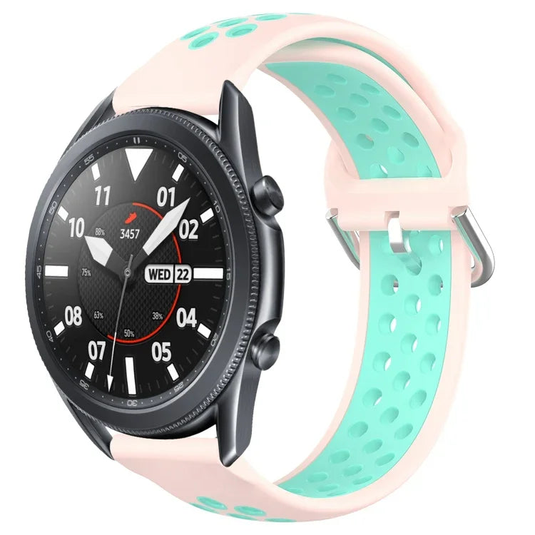 สายรัดนาฬิกาซิลิโคนแบบเจาะรูระบายอากาศ 22mm สำหรับ Samsung Galaxy Watch3 45mm, สำหรับ Samsung Gear S3 Classic, สำหรับ Samsung Gear S3 Frontier