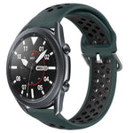 สายรัดนาฬิกาซิลิโคนแบบเจาะรูระบายอากาศ 22mm สำหรับ Samsung Galaxy Watch3 45mm, สำหรับ Samsung Gear S3 Classic, สำหรับ Samsung Gear S3 Frontier