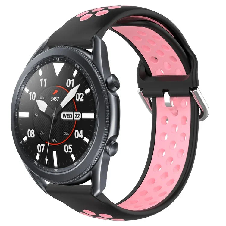 สายรัดนาฬิกาซิลิโคนแบบเจาะรูระบายอากาศ 22mm สำหรับ Samsung Galaxy Watch3 45mm, สำหรับ Samsung Gear S3 Classic, สำหรับ Samsung Gear S3 Frontier