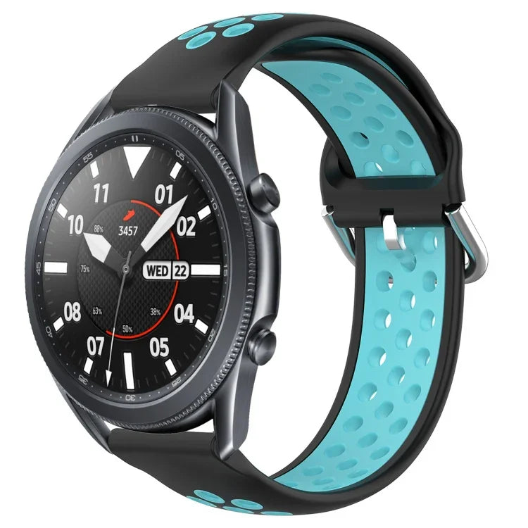 สายรัดนาฬิกาซิลิโคนแบบเจาะรูระบายอากาศ 22mm สำหรับ Samsung Galaxy Watch3 45mm, สำหรับ Samsung Gear S3 Classic, สำหรับ Samsung Gear S3 Frontier