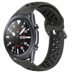 สายรัดนาฬิกาซิลิโคนแบบเจาะรูระบายอากาศ 22mm สำหรับ Samsung Galaxy Watch3 45mm, สำหรับ Samsung Gear S3 Classic, สำหรับ Samsung Gear S3 Frontier