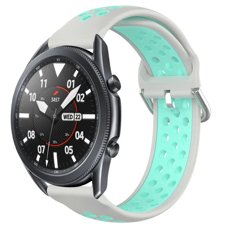สายรัดนาฬิกาซิลิโคนแบบเจาะรูระบายอากาศ 22mm สำหรับ Samsung Galaxy Watch3 45mm, สำหรับ Samsung Gear S3 Classic, สำหรับ Samsung Gear S3 Frontier