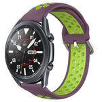 สายรัดนาฬิกาซิลิโคนแบบเจาะรูระบายอากาศ 22mm สำหรับ Samsung Galaxy Watch3 45mm, สำหรับ Samsung Gear S3 Classic, สำหรับ Samsung Gear S3 Frontier