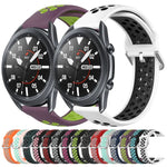 สายรัดนาฬิกาซิลิโคนแบบเจาะรูระบายอากาศ 22mm สำหรับ Samsung Galaxy Watch3 45mm, สำหรับ Samsung Gear S3 Classic, สำหรับ Samsung Gear S3 Frontier