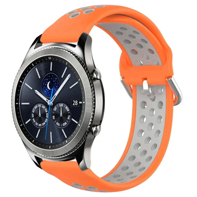 สายรัดนาฬิกาซิลิโคนแบบเจาะรูระบายอากาศ 22mm สำหรับ Samsung Galaxy Watch3 45mm, สำหรับ Samsung Gear S3 Classic, สำหรับ Samsung Gear S3 Frontier