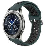 สายรัดนาฬิกาซิลิโคนแบบเจาะรูระบายอากาศ 22mm สำหรับ Samsung Galaxy Watch3 45mm, สำหรับ Samsung Gear S3 Classic, สำหรับ Samsung Gear S3 Frontier