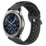 สายรัดนาฬิกาซิลิโคนแบบเจาะรูระบายอากาศ 22mm สำหรับ Samsung Galaxy Watch3 45mm, สำหรับ Samsung Gear S3 Classic, สำหรับ Samsung Gear S3 Frontier