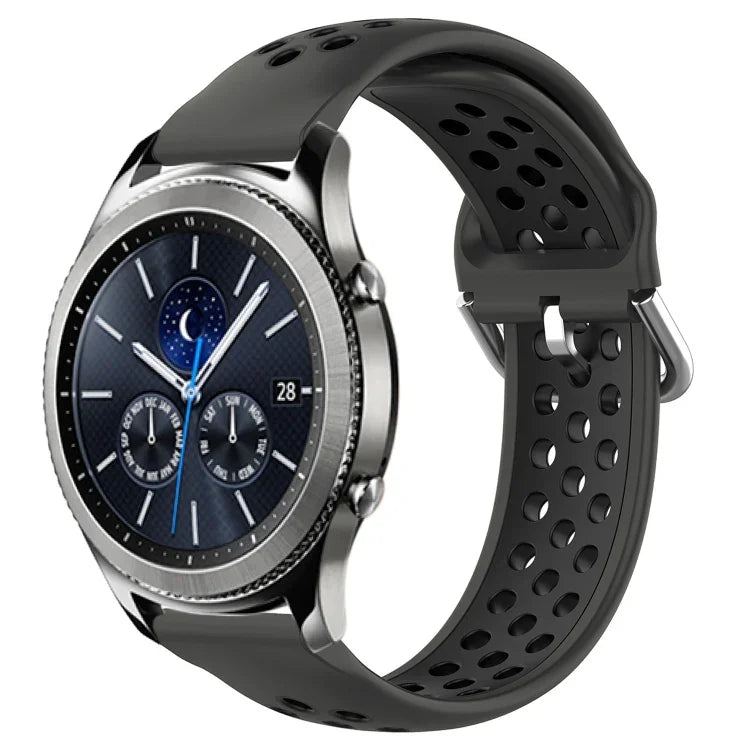 สายรัดนาฬิกาซิลิโคนแบบเจาะรูระบายอากาศ 22mm สำหรับ Samsung Galaxy Watch3 45mm, สำหรับ Samsung Gear S3 Classic, สำหรับ Samsung Gear S3 Frontier