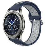 สายรัดนาฬิกาซิลิโคนแบบเจาะรูระบายอากาศ 22mm สำหรับ Samsung Galaxy Watch3 45mm, สำหรับ Samsung Gear S3 Classic, สำหรับ Samsung Gear S3 Frontier