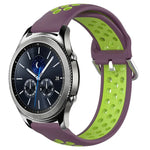 สายรัดนาฬิกาซิลิโคนแบบเจาะรูระบายอากาศ 22mm สำหรับ Samsung Galaxy Watch3 45mm, สำหรับ Samsung Gear S3 Classic, สำหรับ Samsung Gear S3 Frontier