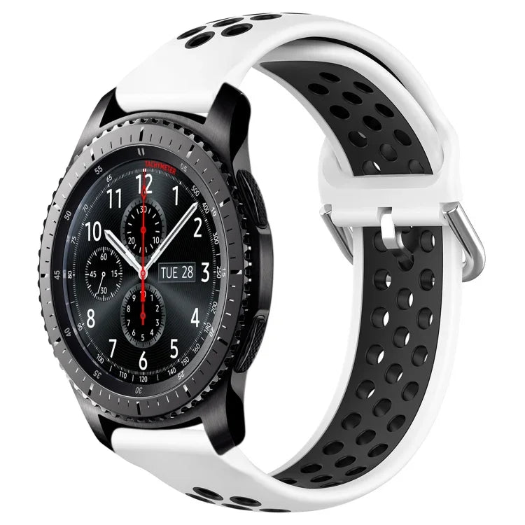 สายรัดนาฬิกาซิลิโคนแบบเจาะรูระบายอากาศ 22mm สำหรับ Samsung Galaxy Watch3 45mm, สำหรับ Samsung Gear S3 Classic, สำหรับ Samsung Gear S3 Frontier