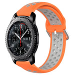 สายรัดนาฬิกาซิลิโคนแบบเจาะรูระบายอากาศ 22mm สำหรับ Samsung Galaxy Watch3 45mm, สำหรับ Samsung Gear S3 Classic, สำหรับ Samsung Gear S3 Frontier