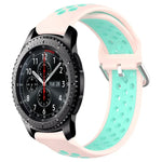 สายรัดนาฬิกาซิลิโคนแบบเจาะรูระบายอากาศ 22mm สำหรับ Samsung Galaxy Watch3 45mm, สำหรับ Samsung Gear S3 Classic, สำหรับ Samsung Gear S3 Frontier